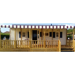 wooden terrace Mobile home