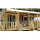 wooden terrace Mobile home